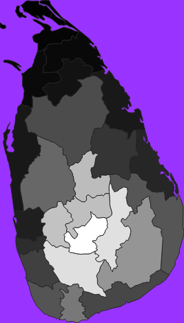 Sri Lanka elevation map